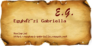 Egyházi Gabriella névjegykártya