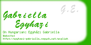 gabriella egyhazi business card